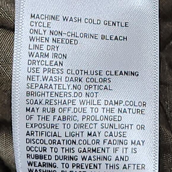 Uniqlo Shirt Mens Medium Green Linen Cotton Band Collar Short Sleeve Button - Picture 12 of 12